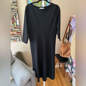 Cobalt District 3/4 Sleeve Mid-Calf Flare Dress